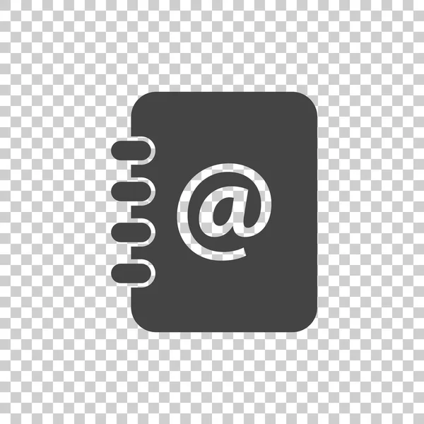 L'icône du carnet d'adresses. Email note illustration vectorielle plate sur fond isolé . — Image vectorielle