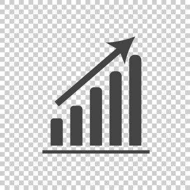 İş grafik simgesi. Grafik düz vektör illüstrasyon izole arka plan üzerinde.