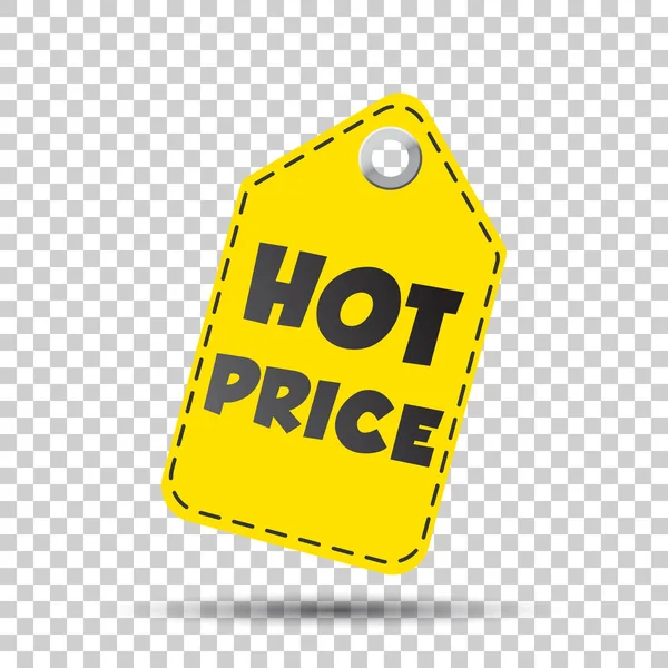 Caliente precio colgar etiqueta. Ilustración vectorial — Vector de stock