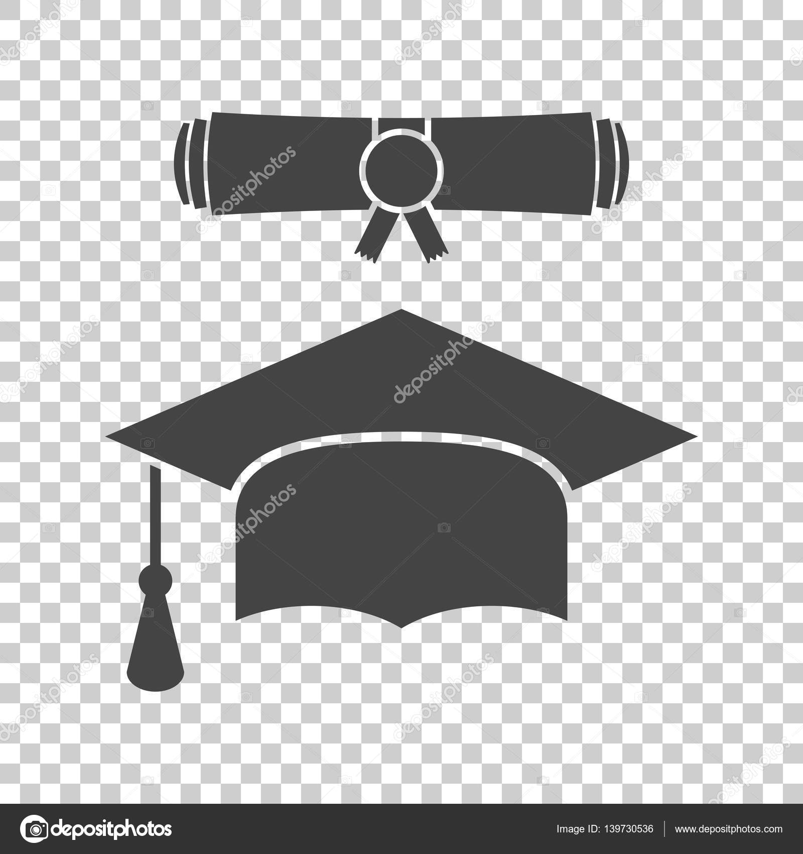 Tapa de graduación e ilustración de vector de icono de desplazamiento de  diploma en estilo plano., image size:963x1024