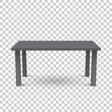 3D tablo nesne tanıtımı için vektör. Yalıtılmış zemin üzerine boş siyah üst tablo.