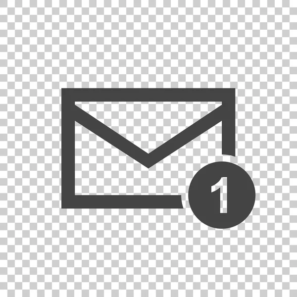 Mail kuvertet meddelande. Vektorillustration i platt stil på isolerade bakgrund. — Stock vektor