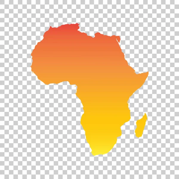Карта Африки. Цветной оранжевый вектор — стоковый вектор