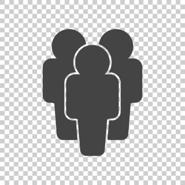 İnsanlar simgesi. Düz vektör çizim