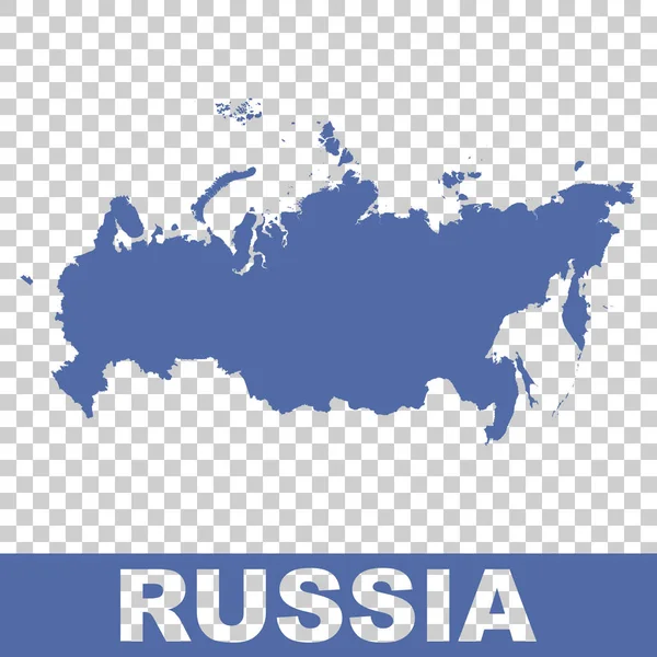 Mappa della Russia. Vettore piatto — Vettoriale Stock