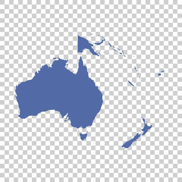Mapa da Oceania sobre fundo isolado. Vetor plano —  Vetores de Stock