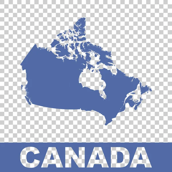 Mapa do Canadá. Vetor plano — Vetor de Stock