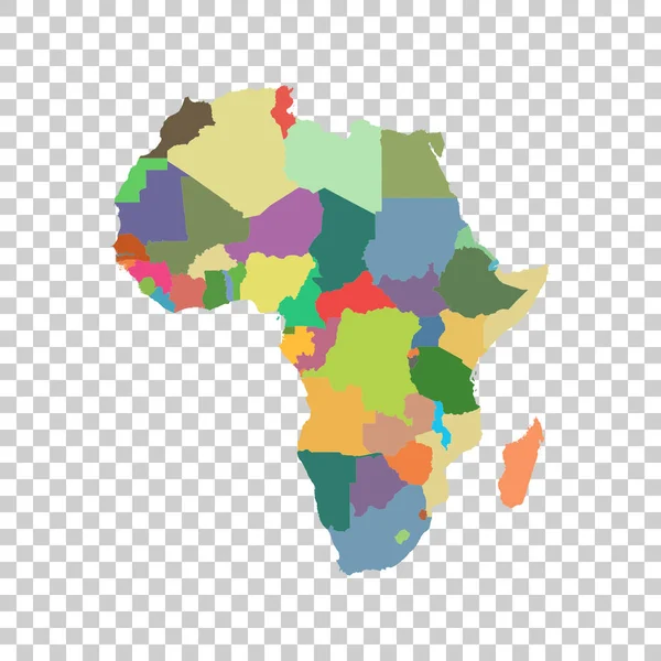 アフリカのベクトル地図 — ストックベクタ