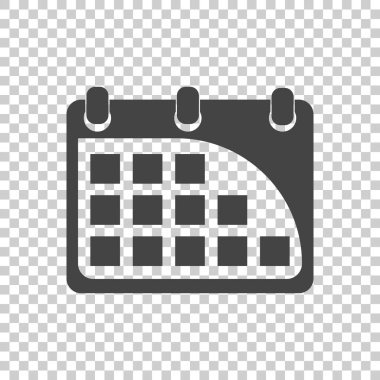 Takvim simge vektör düz