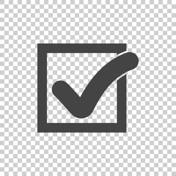 Check mark button in square. Icon vector flat