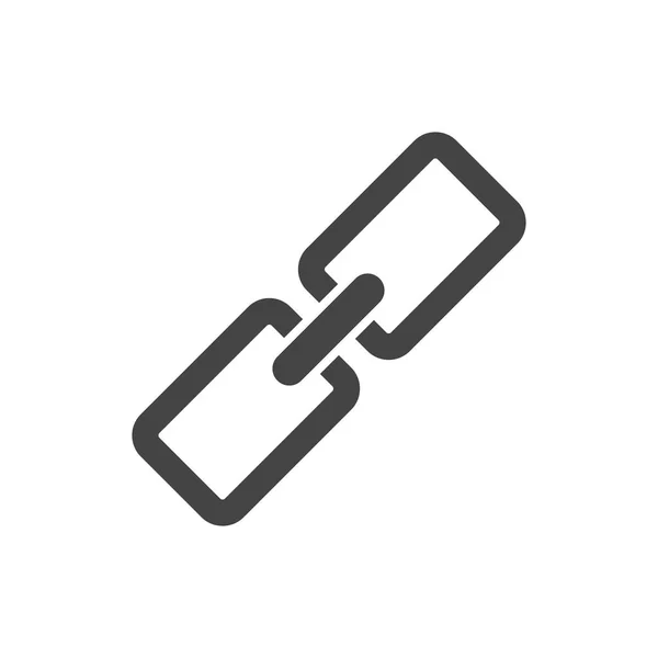 Kettensymbolvektordarstellung in flachem Stil isoliert auf weißem Hintergrund. Verbindungssymbol für Websitedesign, Logo, App, ui. — Stockvektor