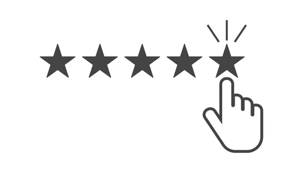 Customer reviews, rating, user feedback concept vector icon. Plochá ilustrace na bílém pozadí. — Stockový vektor