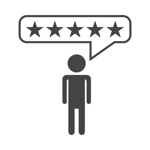 Opinie klientów, ocena, ikona wektora koncepcji użytkownika. Płaska ilustracja na białym tle. — Wektor stockowy