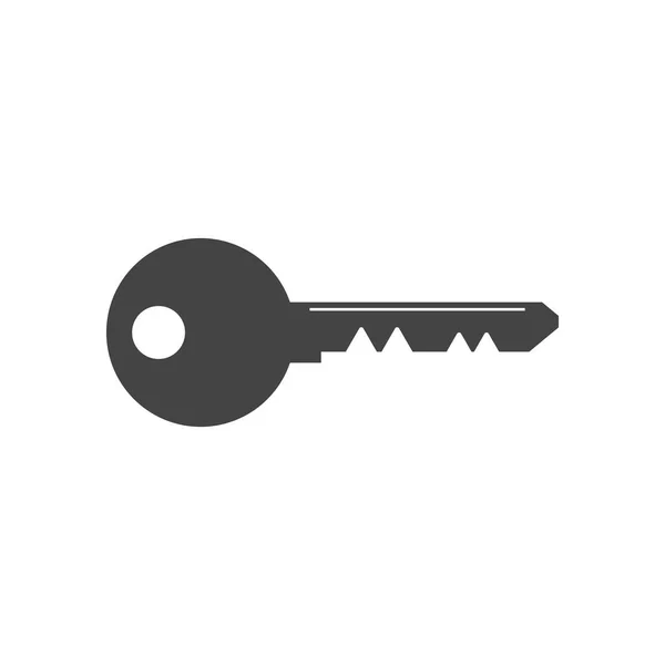 Ilustração vetorial Key Icon em estilo plano isolado sobre fundo branco. Símbolo de desbloqueio para web site design, logotipo, aplicativo, ui . — Vetor de Stock