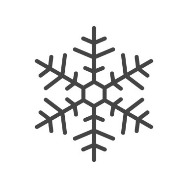 Beyaz arka plan üzerinde izole düz Stil simge vektör çizimde kar tanesi. Web sitesi tasarımı, logo, app, UI kış simgesi.