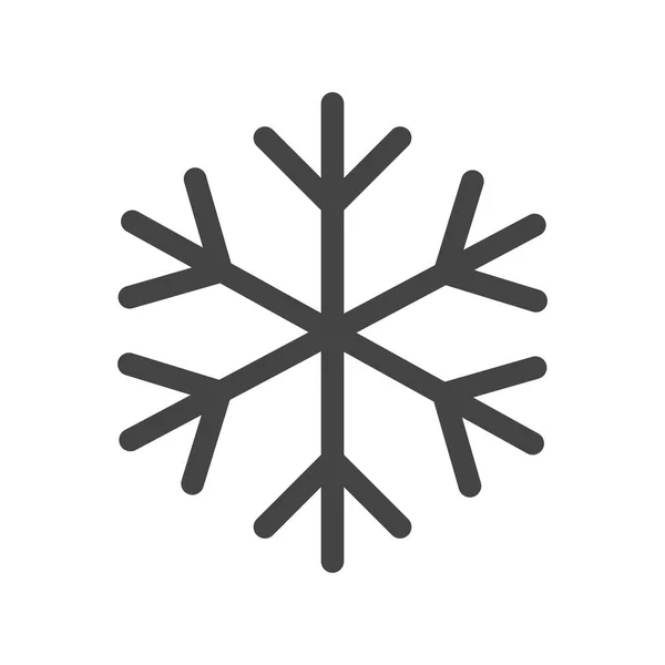 Schneeflockensymbol Vektor-Illustration in flachem Stil isoliert auf weißem Hintergrund. Wintersymbol für Websitedesign, Logo, App, ui. — Stockvektor