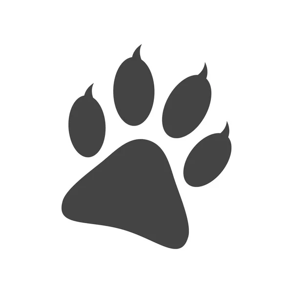 Illustration vectorielle d'icône d'impression patte isolée sur fond blanc. Chien, chat, ours symbole de patte pictogramme plat . — Image vectorielle