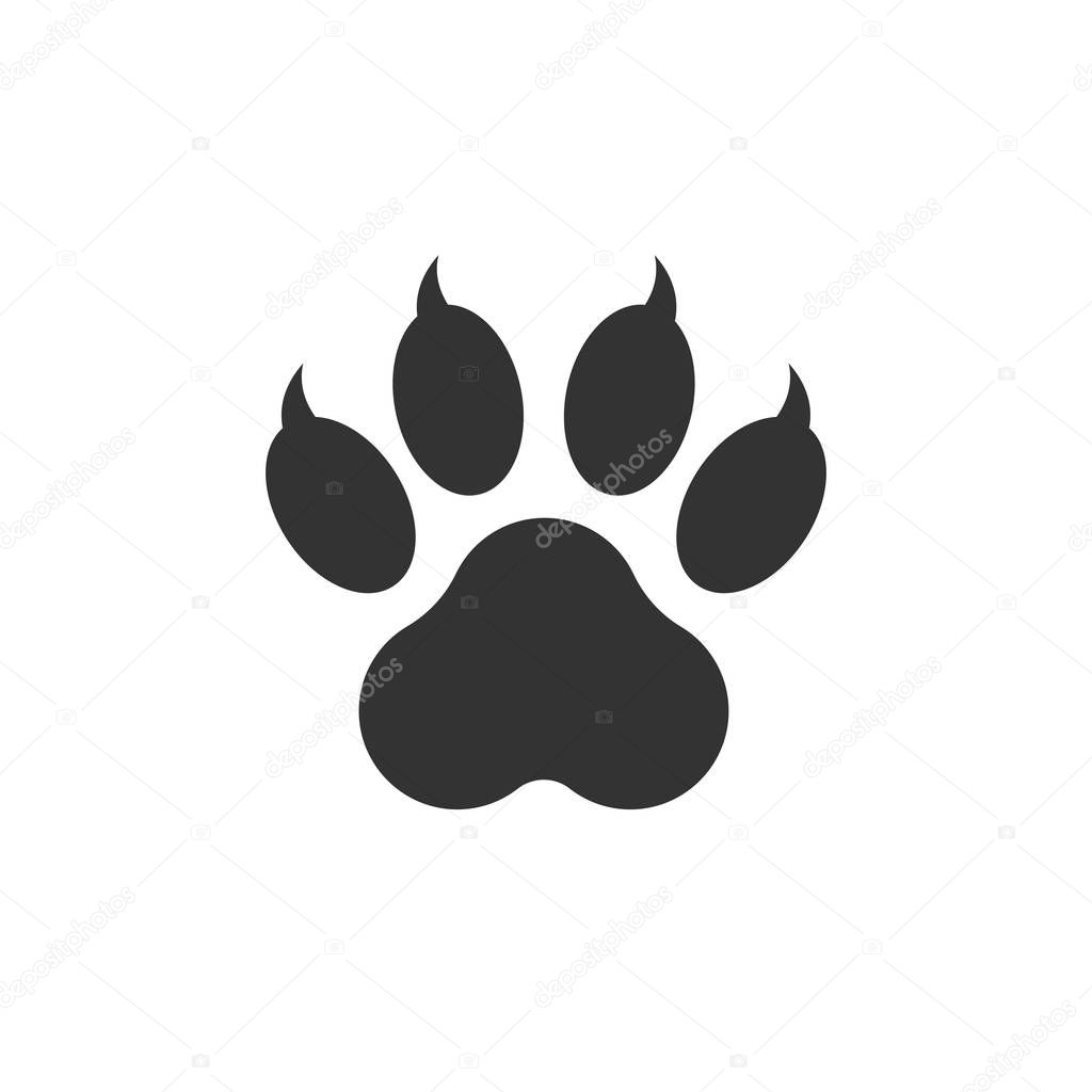 Download Paw print icon vector illustration isolated on white ...