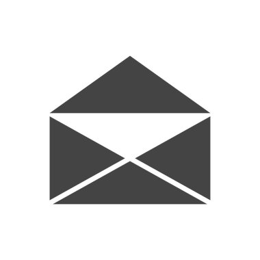 Posta zarf simgesi vektör beyaz arka plan üzerinde izole. E-posta düz vektör çizim sembolleri.