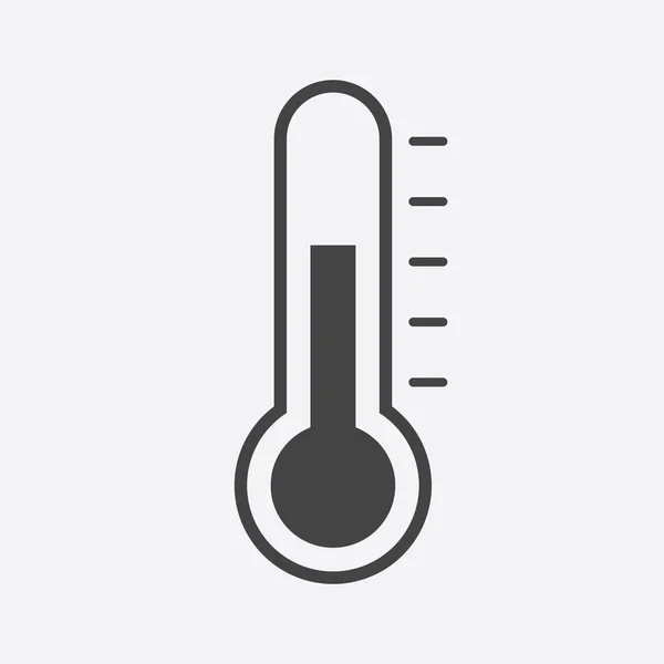 Thermometer pictogram. Doel platte vectorillustratie geïsoleerd op witte achtergrond. — Stockvector