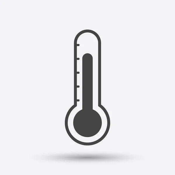 Icona del termometro. Obiettivo piatto illustrazione vettoriale isolato su sfondo bianco . — Vettoriale Stock