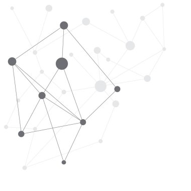 Poligonal arka plan, teknoloji tasarım. Nokta ve çizgi vektör çizim beyaz arka plan üzerinde.