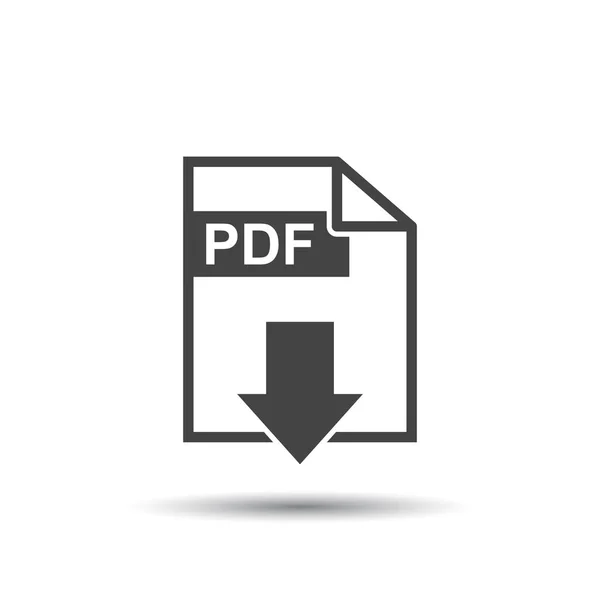 Pdf Vektor-Symbol herunterladen. einfaches flaches Piktogramm für Business, Marketing, Internetkonzept. Vektor-Illustration auf weißem Hintergrund. — Stockvektor