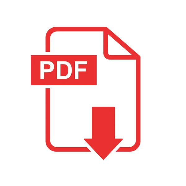PDF ke stažení vektorové ikony. Jednoduchý plochý piktogram pro podnikání, marketing, internetové koncepce. Vektorové ilustrace na bílém pozadí. — Stockový vektor