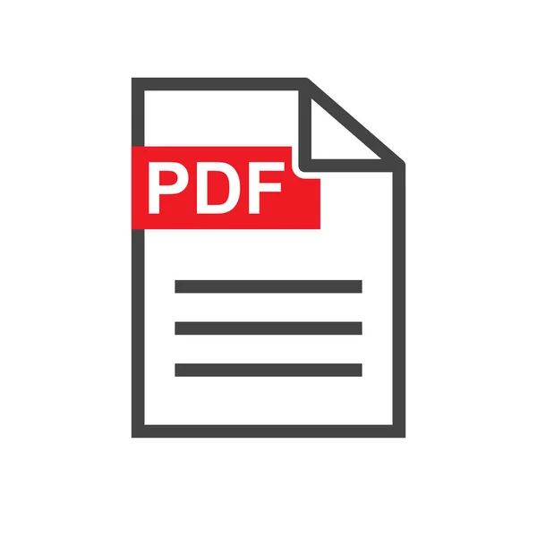 PDF scaricare l'icona vettoriale. Pittogramma piatto semplice per affari, marketing, concetto di internet. Illustrazione vettoriale su sfondo bianco . — Vettoriale Stock