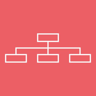 Yapısı basit düz simgesi. Vektör çizim kırmızı zemin üzerine.