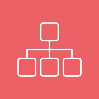 Yapısı basit düz simgesi. Vektör çizim kırmızı zemin üzerine.