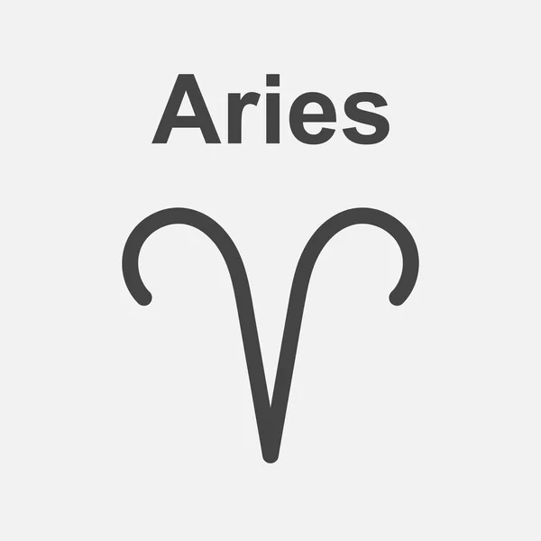 Aries signo do zodíaco. Astrologia plana ilustração vetorial sobre fundo branco . — Vetor de Stock