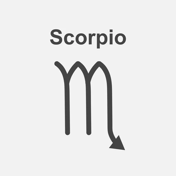 Scorpione segno zodiacale. Astrologia piatta illustrazione vettoriale su sfondo bianco . — Vettoriale Stock