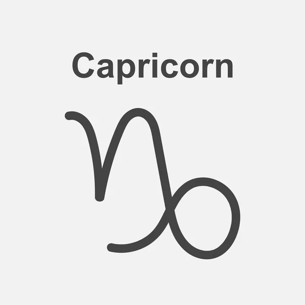 Capricorn zodiac sign. Flat astrology vector illustration on white background. — Stock Vector