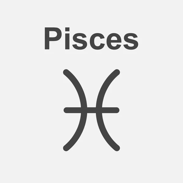Pisces zodiac sign. Flat astrology vector illustration on white background. — Stock Vector