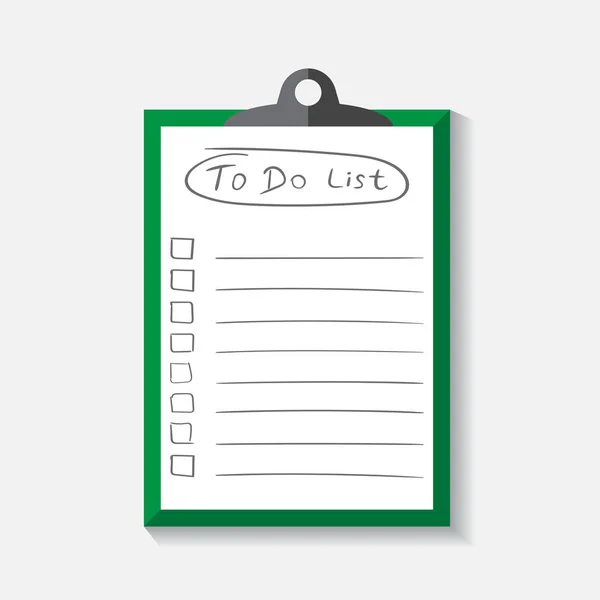 To do list icon with hand drawn text. Checklist, task list vector illustration in flat style on white background. — Stock Vector