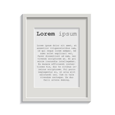 Beyaz arka plan üzerinde izole gerçekçi fotoğraf çerçevelemek. Fotoğraf çerçeve vektör çizim.