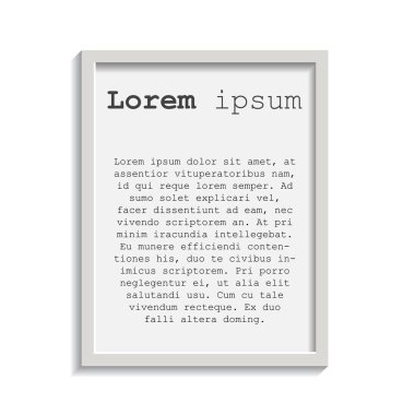 Beyaz arka plan üzerinde izole gerçekçi fotoğraf çerçevelemek. Fotoğraf çerçeve vektör çizim.