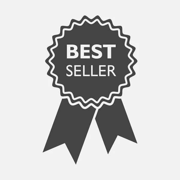 Best seller ribbon icon. Medal vector illustration in flat style on white background. — Stock Vector