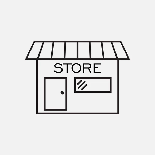 Icono de la tienda ilustración vectorial en estilo plano. Símbolo tienda . — Vector de stock