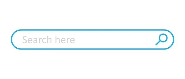 Campo da barra de pesquisa. Elemento de interface vetorial com botão de pesquisa. Ilustração vetorial plana sobre fundo branco. — Vetor de Stock