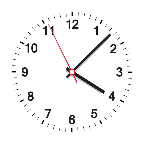 Εικονογράφηση διάνυσμα εικονίδιο ρολογιού. Γραφείο ρολόι σε λευκό φόντο. — Διανυσματικό Αρχείο