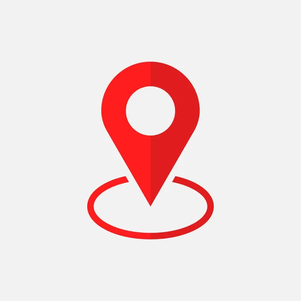 Pin vector icono. Señal de ubicación en estilo plano aislado sobre fondo blanco. Mapa de navegación, concepto de GPS . — Vector de stock