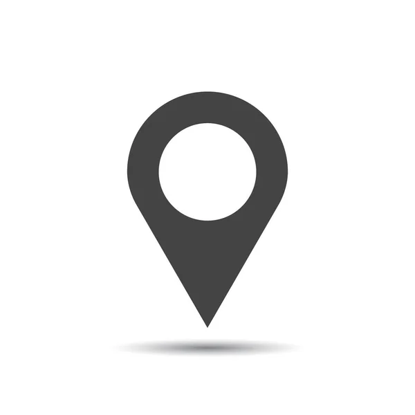 Pin vector icono. Señal de ubicación en estilo plano aislado sobre fondo blanco. Mapa de navegación, concepto de GPS . — Vector de stock