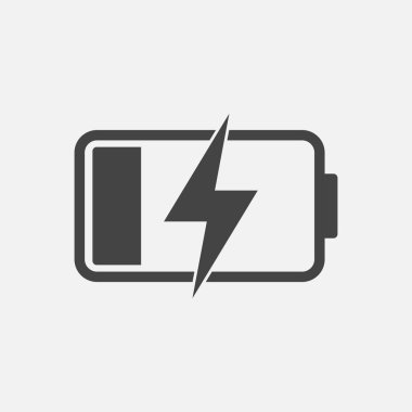 Batarya şarj seviyesi göstergesi. Beyaz arka plan üzerinde vektör çizim.