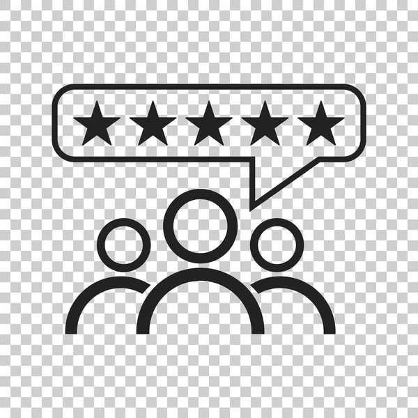 Klant beoordelingen, rating, gebruiker feedback concept vector pictogram. Vlakke afbeelding op geïsoleerde achtergrond. — Stockvector