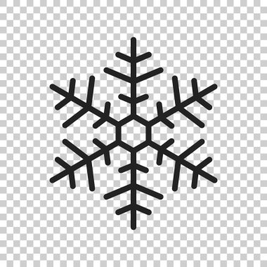 Kar tanesi simge vektör çizim üzerinde izole arka plan izole düz stilde. Web sitesi tasarımı, logo, app, UI kış simgesi.