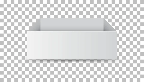 Caja de cartón blanco. Ilustración vectorial aislada sobre fondo aislado . — Vector de stock