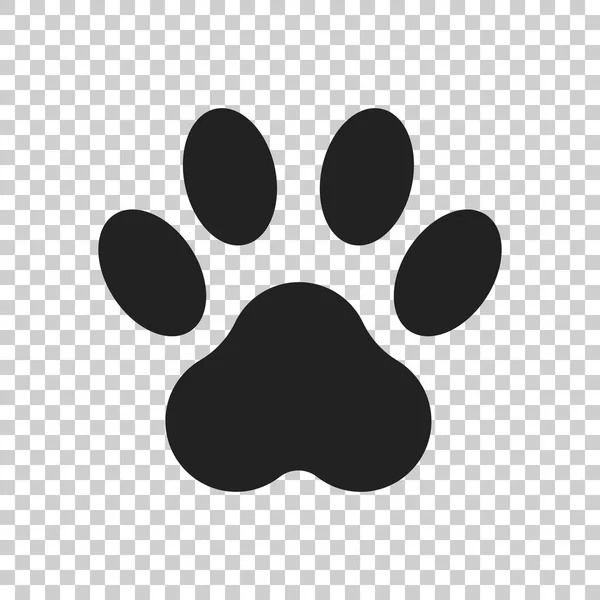 Paw Utskriftsikon vektorillustration isolerade på isolerade bakgrund. Hund, katt, bear paw symbol platt piktogram. — Stock vektor