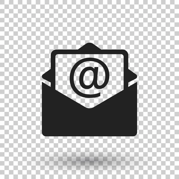 Envolvente de correo vector icono aislado sobre fondo blanco. Símbolos de ilustración de vectores planos de correo electrónico . — Vector de stock